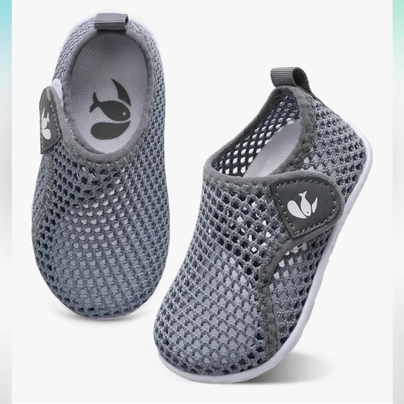 FEETCITY 12-18month Kids Breathable Mesh Shoes—Grey Size 5 - Picture 2 of 13
